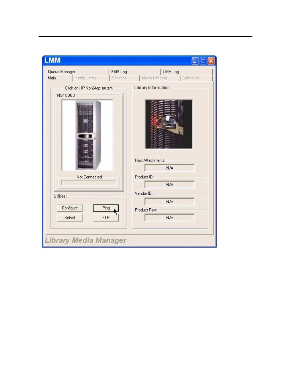 Figure 6-1, Main tab | HP Integrity NonStop H-Series User Manual | Page 94 / 234