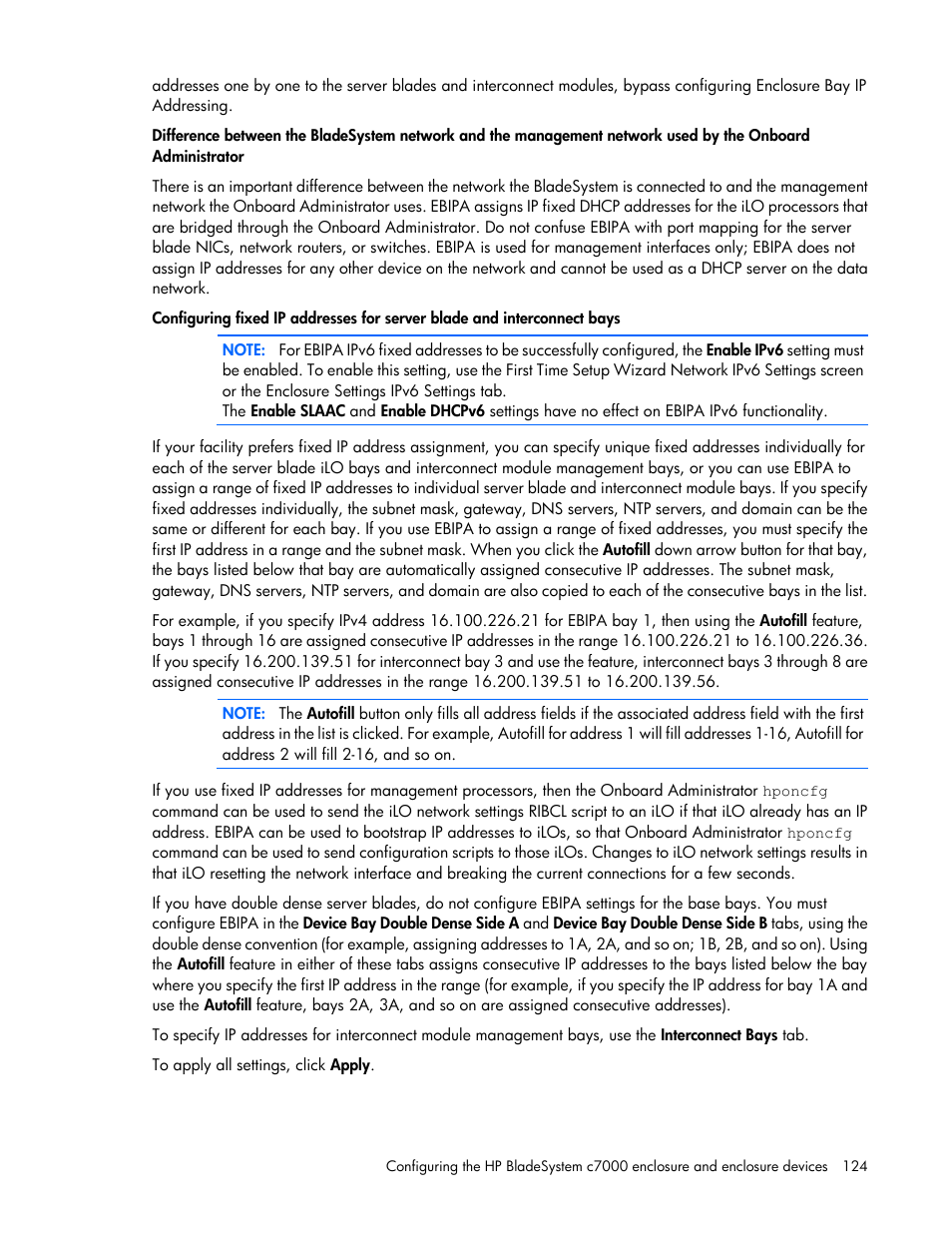 HP Onboard Administrator User Manual | Page 124 / 347