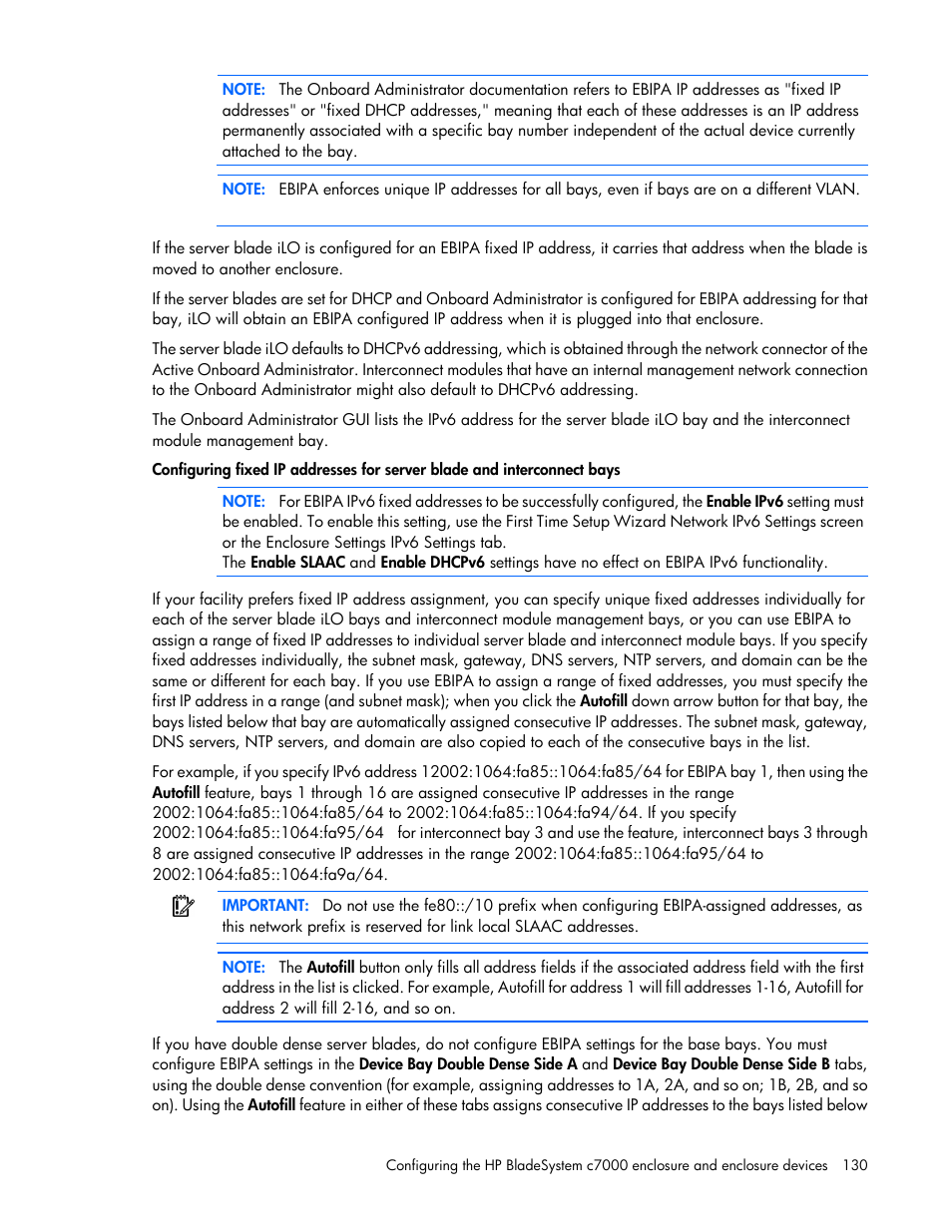 HP Onboard Administrator User Manual | Page 130 / 347