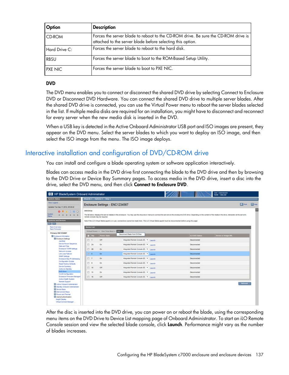 HP Onboard Administrator User Manual | Page 137 / 347