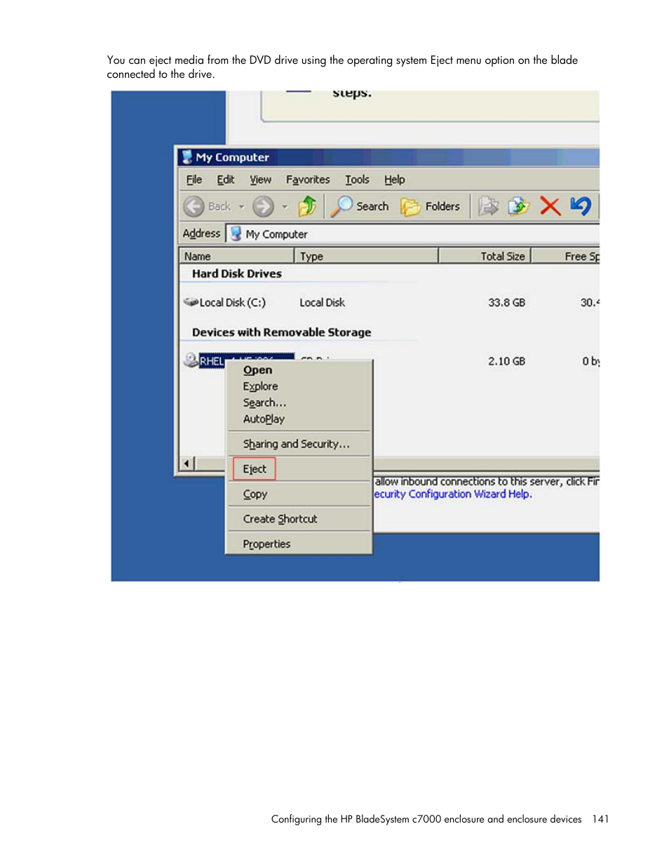 HP Onboard Administrator User Manual | Page 141 / 347