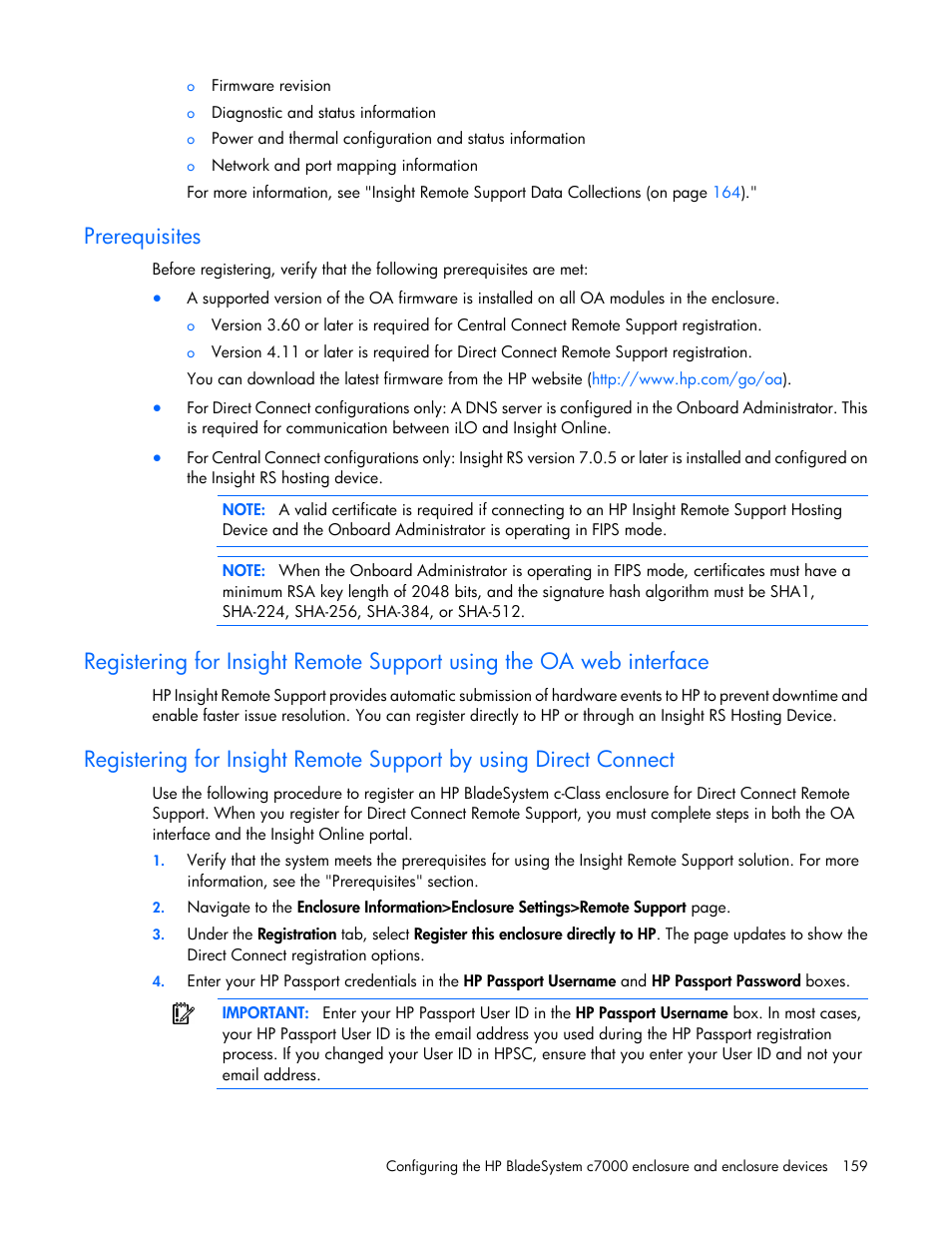 Prerequisites | HP Onboard Administrator User Manual | Page 159 / 347