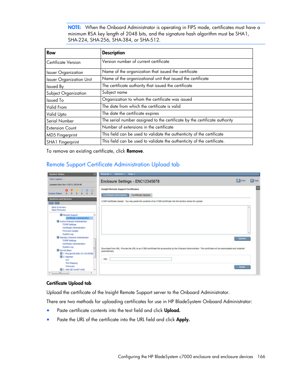 HP Onboard Administrator User Manual | Page 166 / 347