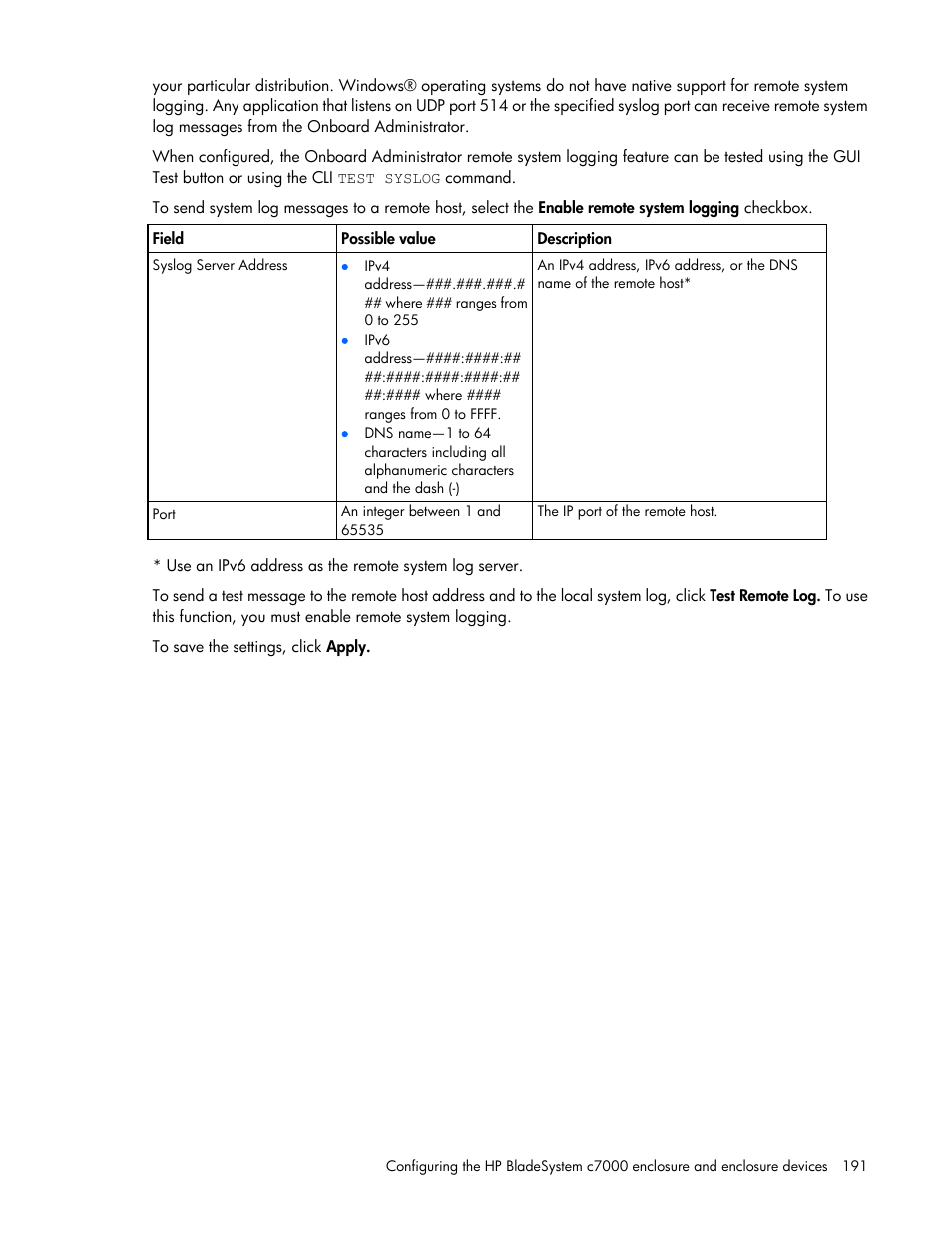 HP Onboard Administrator User Manual | Page 191 / 347