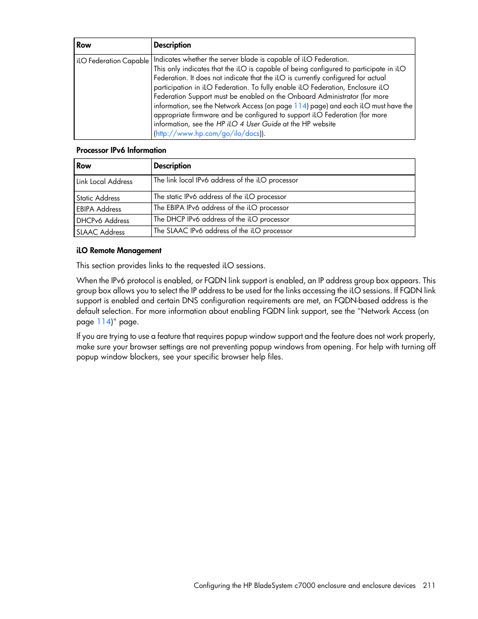 HP Onboard Administrator User Manual | Page 211 / 347