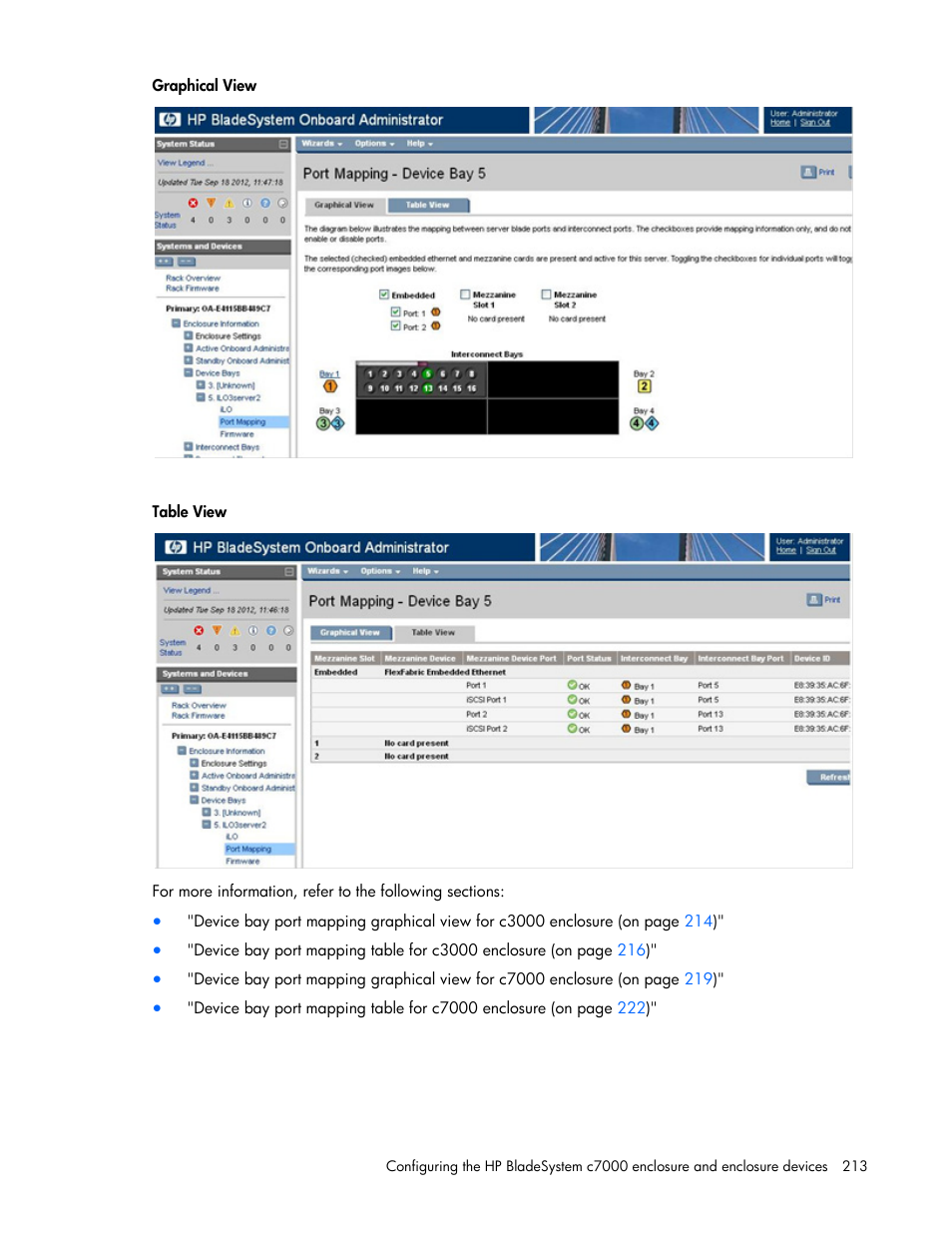 HP Onboard Administrator User Manual | Page 213 / 347