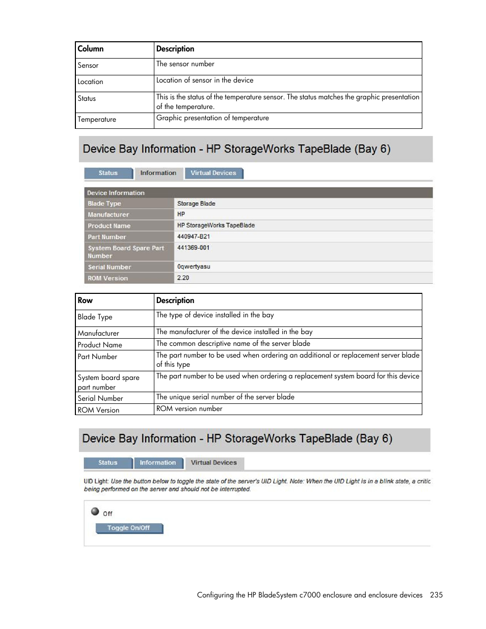 HP Onboard Administrator User Manual | Page 235 / 347