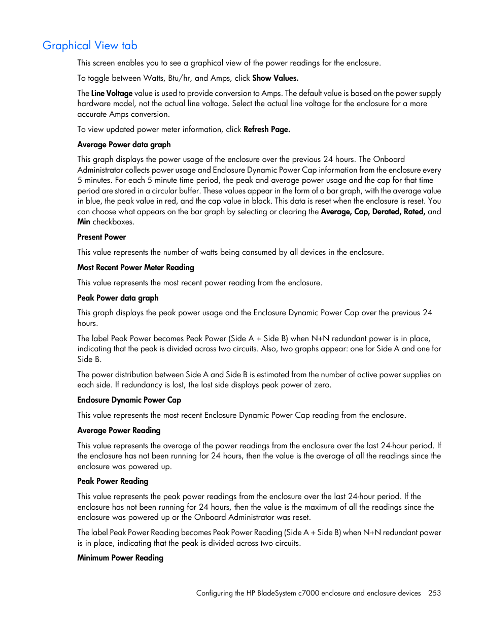 Graphical view tab | HP Onboard Administrator User Manual | Page 253 / 347