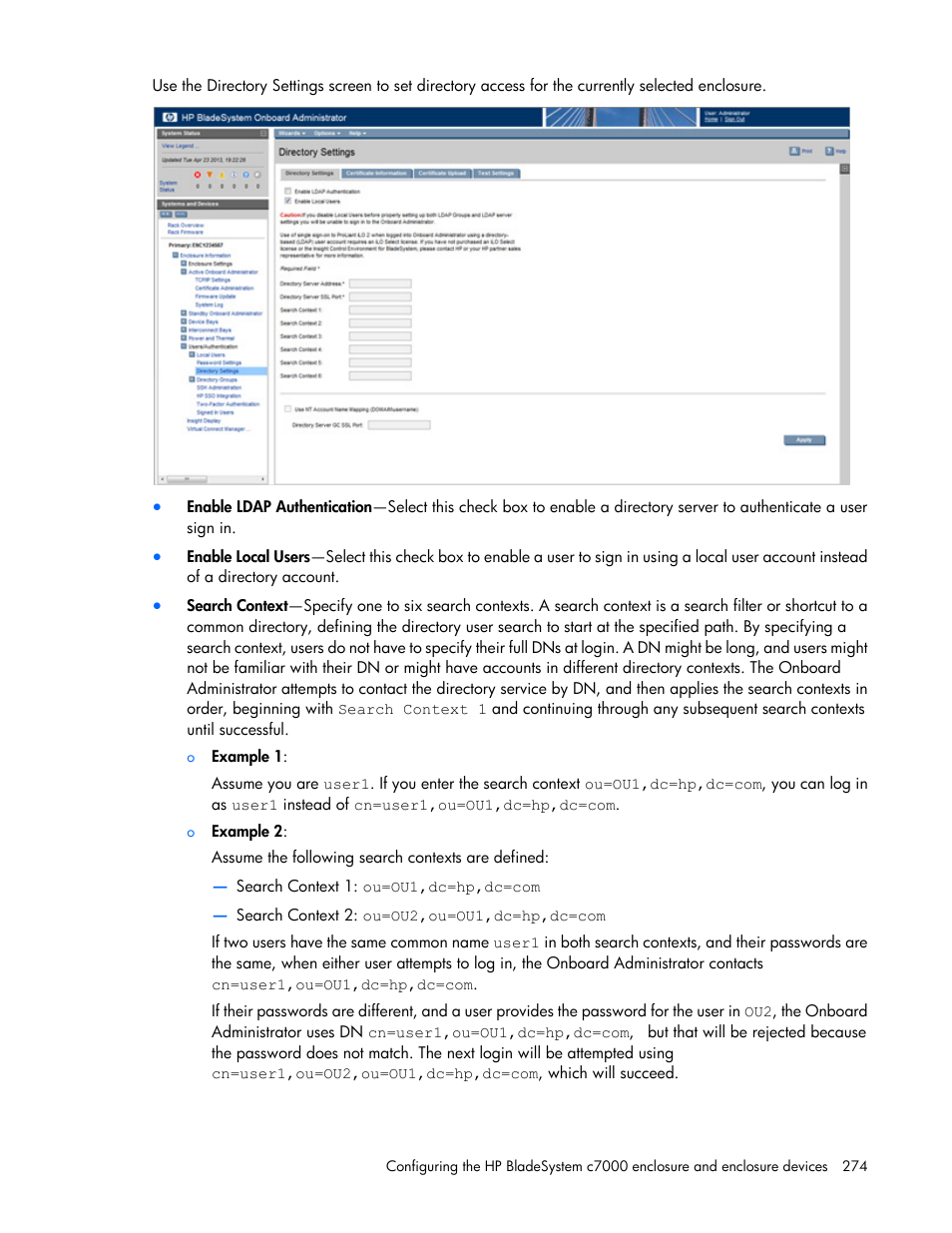 HP Onboard Administrator User Manual | Page 274 / 347