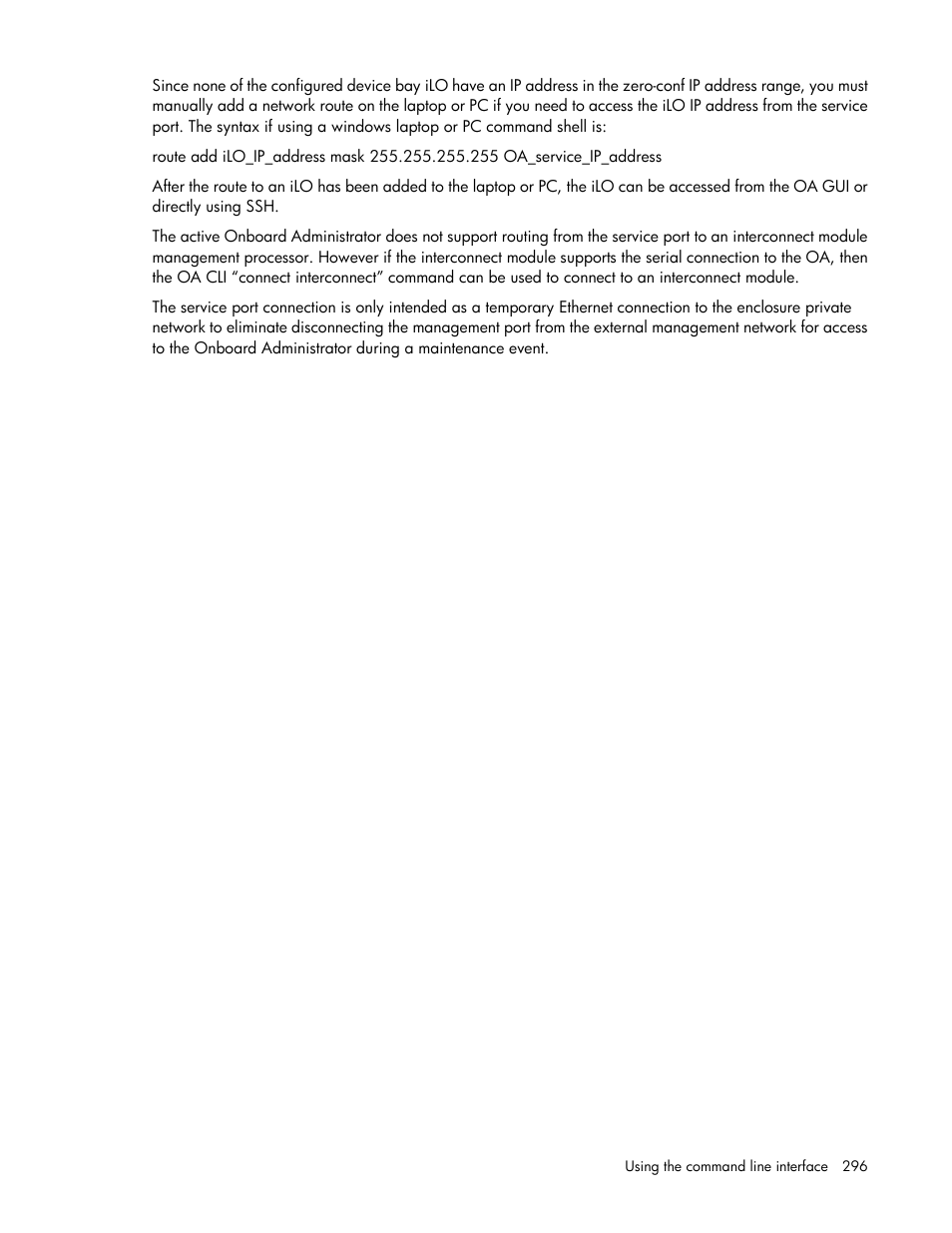 HP Onboard Administrator User Manual | Page 296 / 347