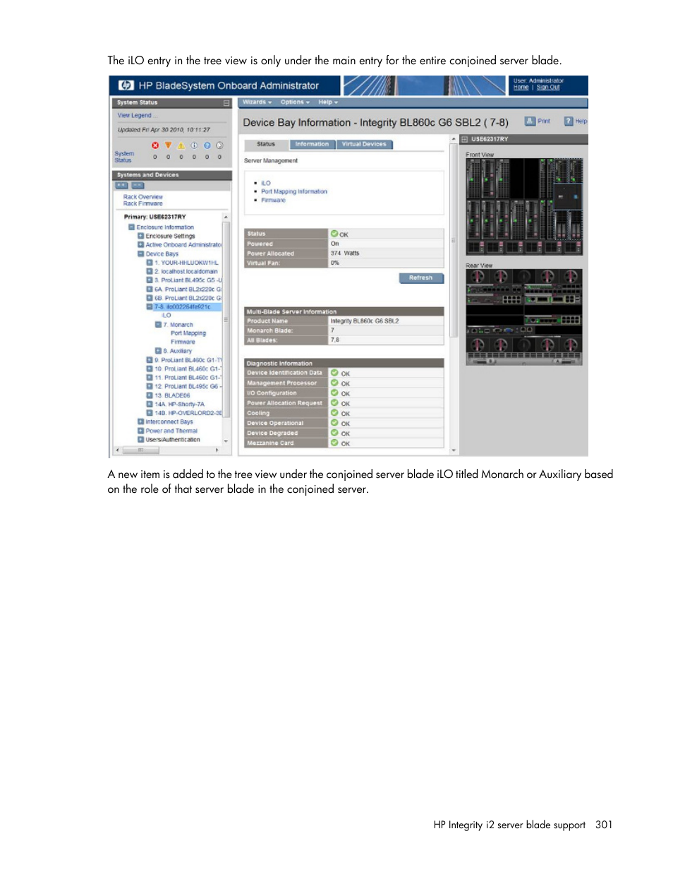 HP Onboard Administrator User Manual | Page 301 / 347