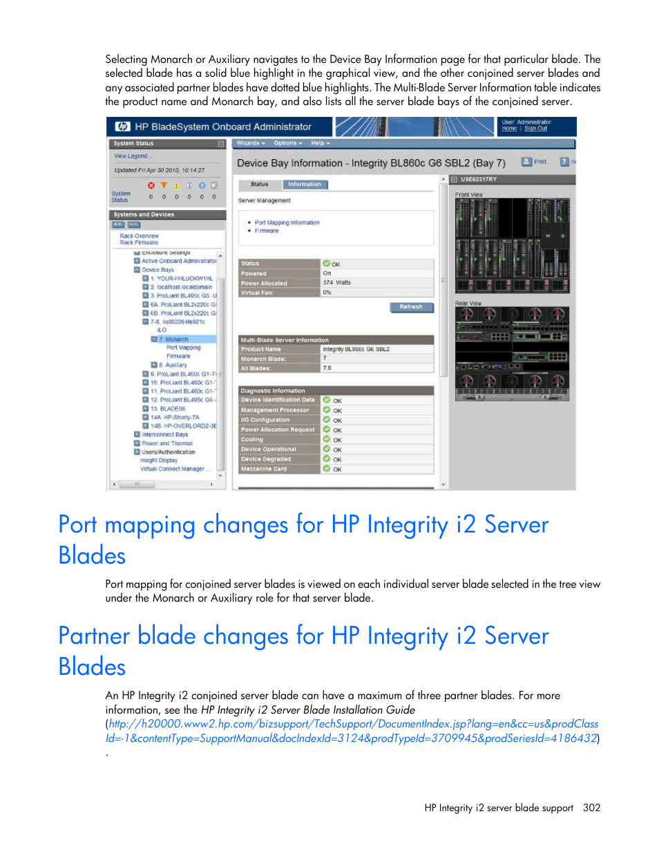 HP Onboard Administrator User Manual | Page 302 / 347