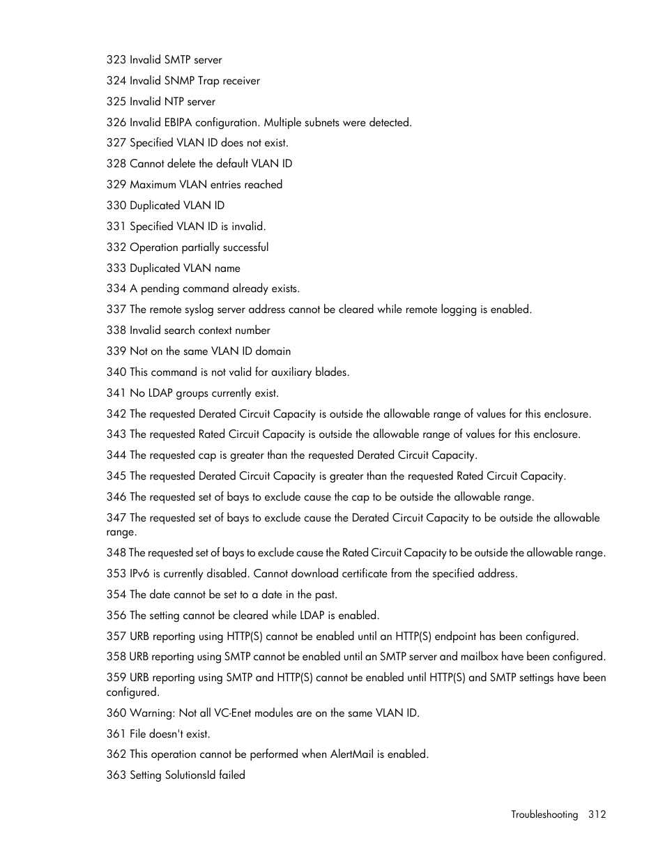 HP Onboard Administrator User Manual | Page 312 / 347