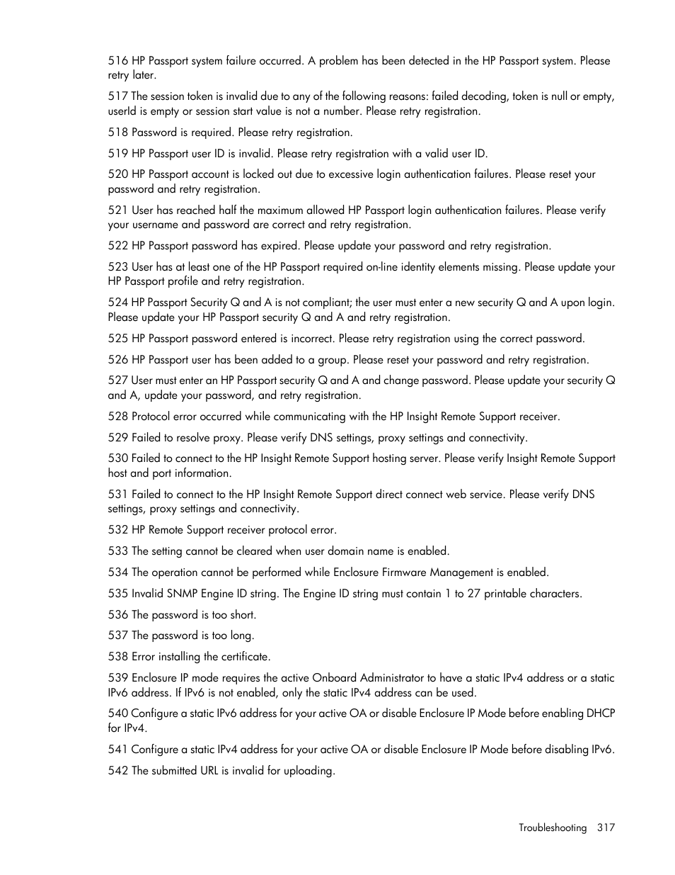 HP Onboard Administrator User Manual | Page 317 / 347