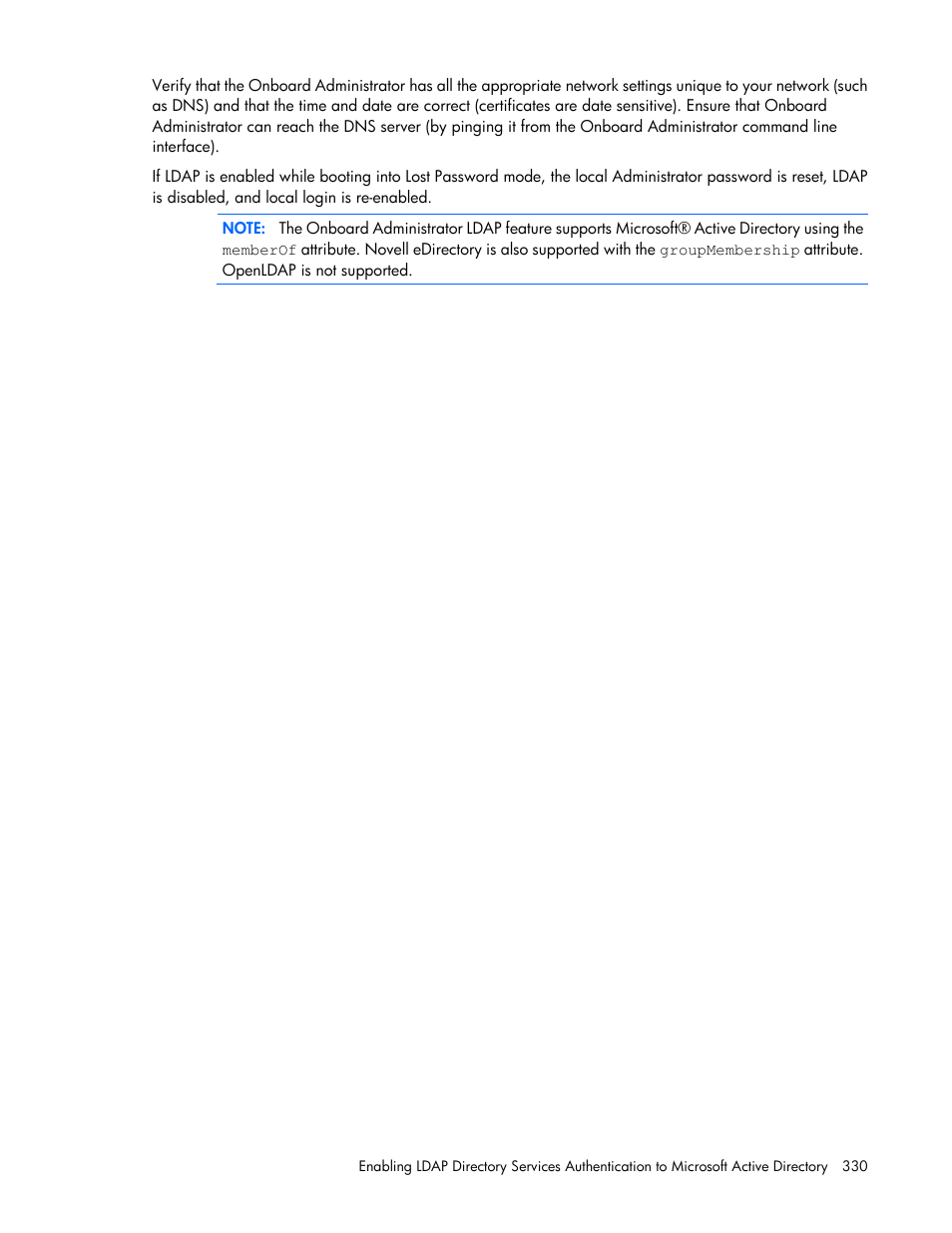 HP Onboard Administrator User Manual | Page 330 / 347