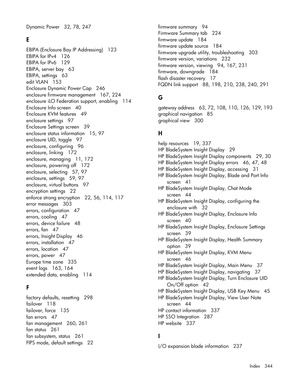 HP Onboard Administrator User Manual | Page 344 / 347