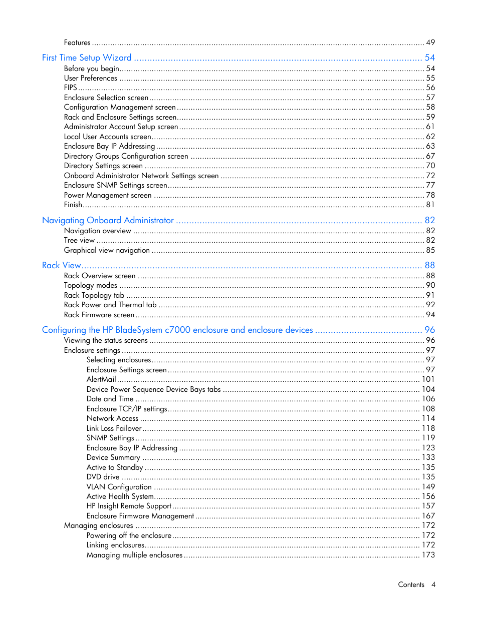 HP Onboard Administrator User Manual | Page 4 / 347