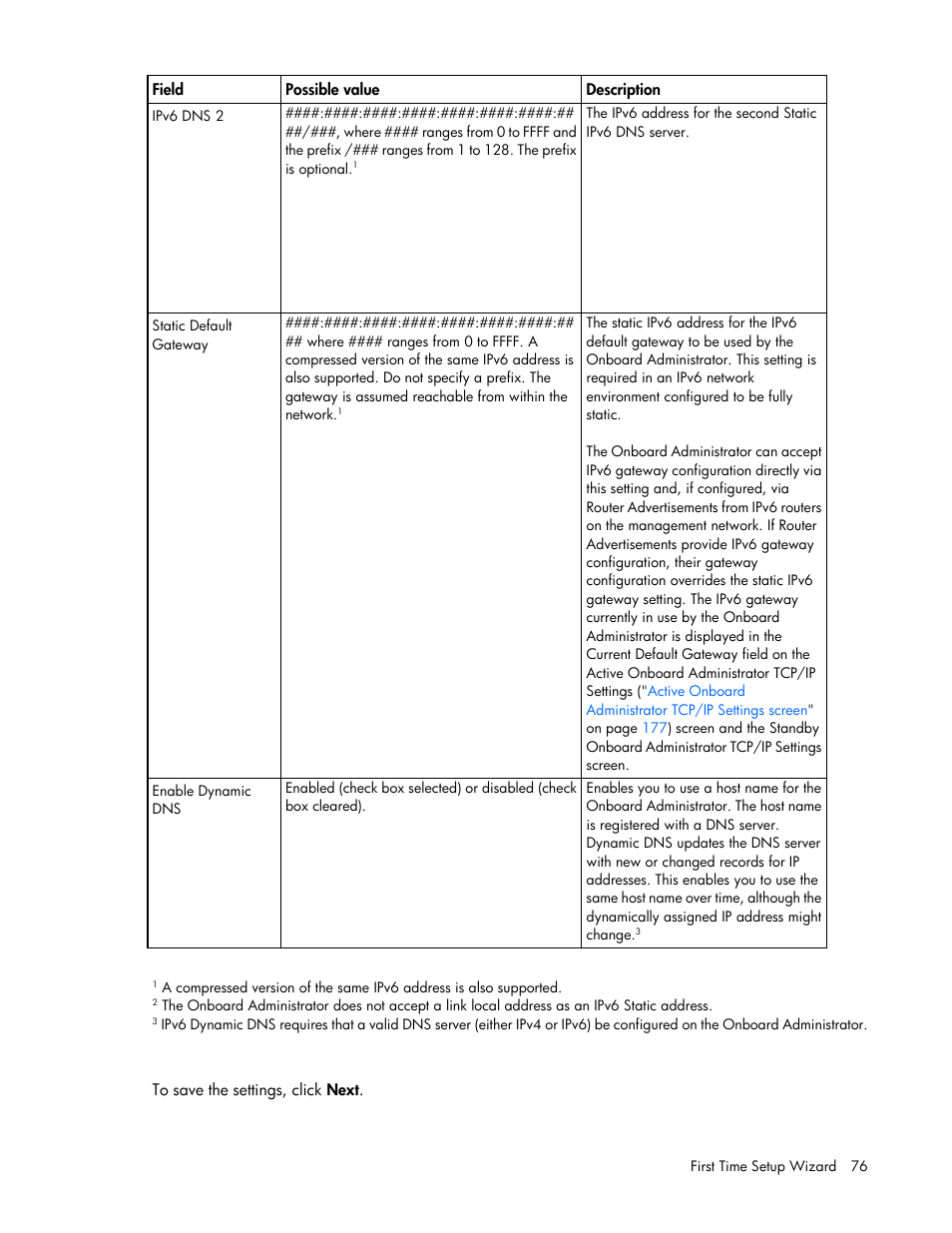 HP Onboard Administrator User Manual | Page 76 / 347
