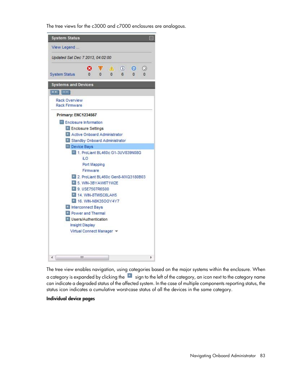 HP Onboard Administrator User Manual | Page 83 / 347
