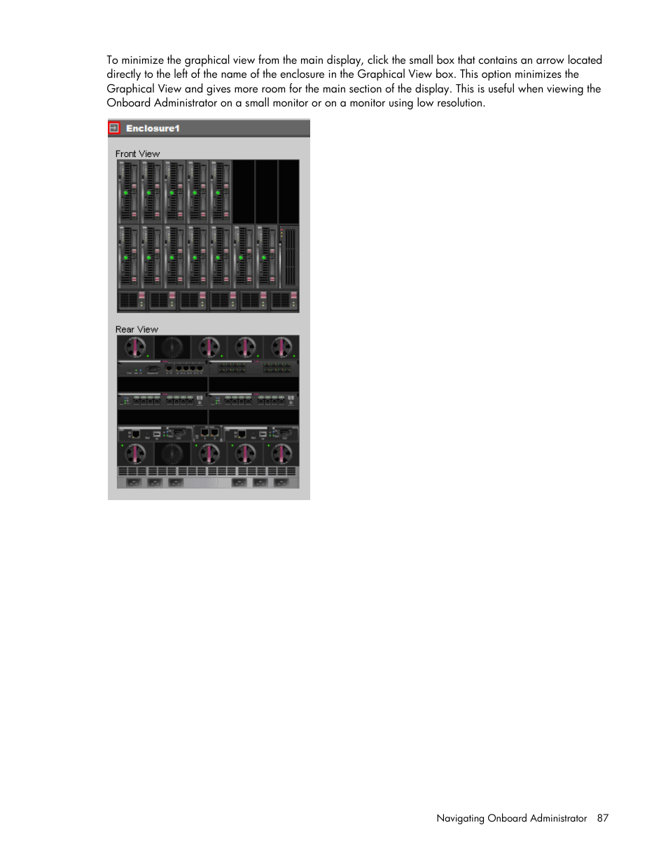 HP Onboard Administrator User Manual | Page 87 / 347