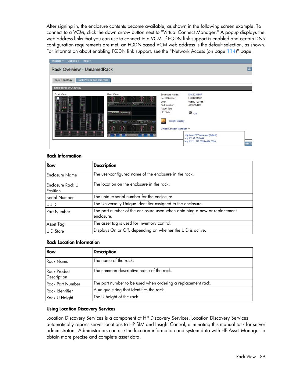 HP Onboard Administrator User Manual | Page 89 / 347