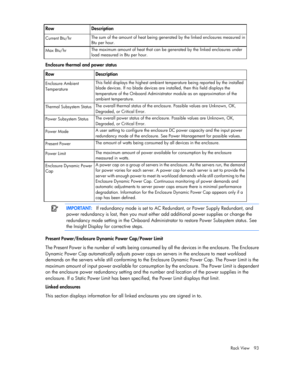 HP Onboard Administrator User Manual | Page 93 / 347