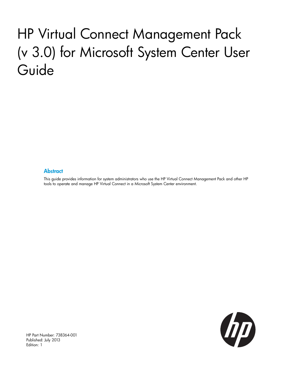 HP OneView for Microsoft System Center User Manual | 41 pages