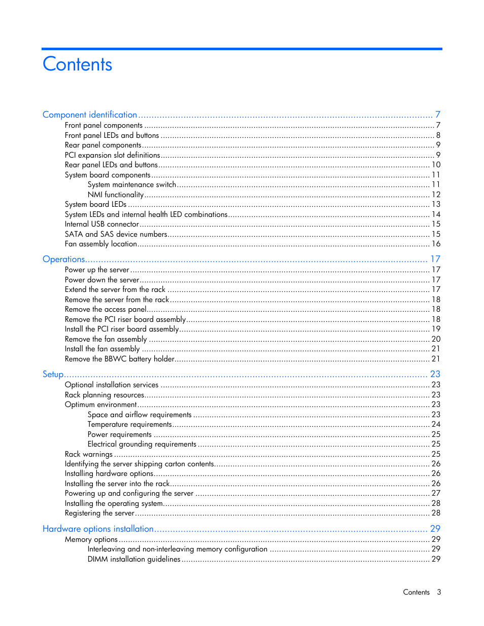 HP ProLiant DL320 G5 Server User Manual | Page 3 / 105