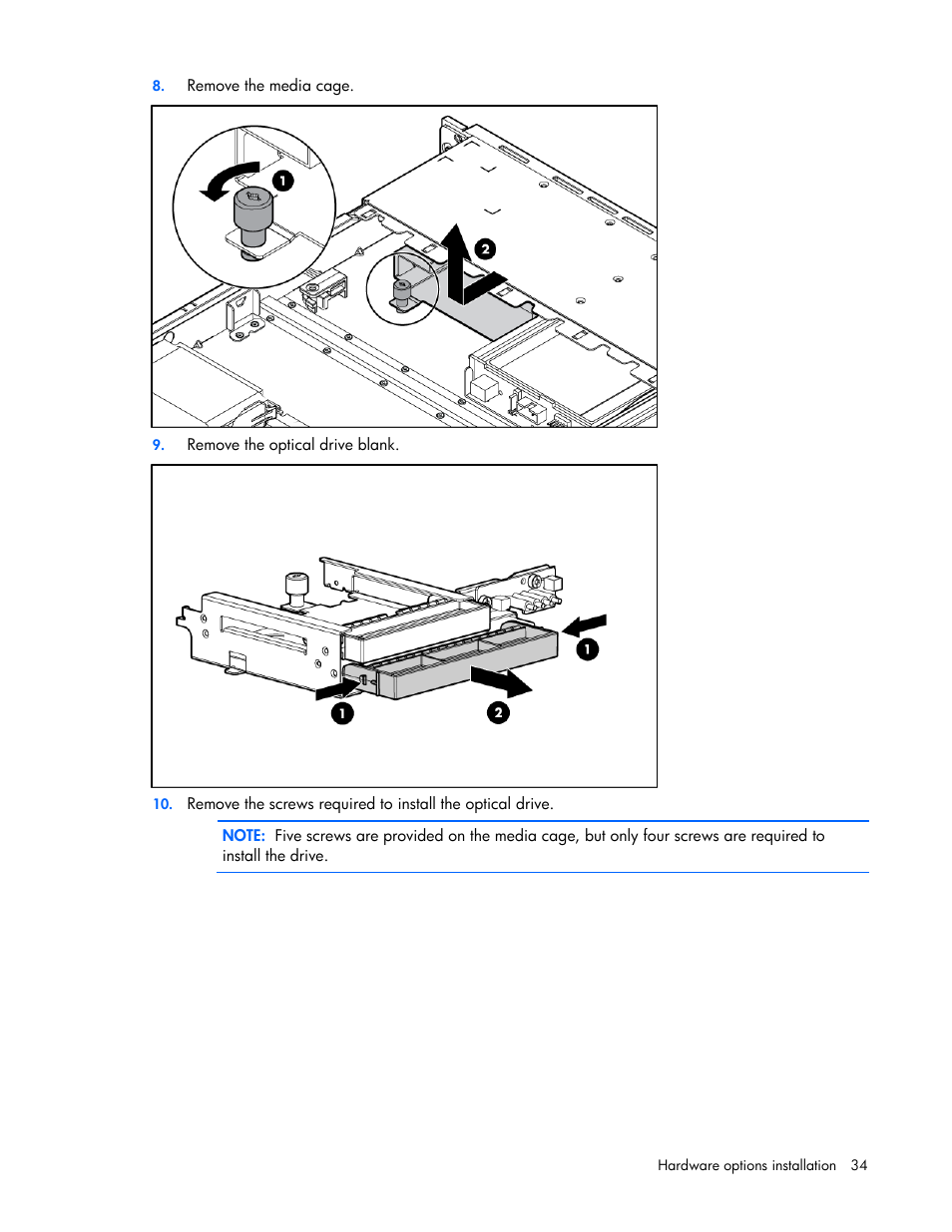 HP ProLiant DL320 G5 Server User Manual | Page 34 / 105