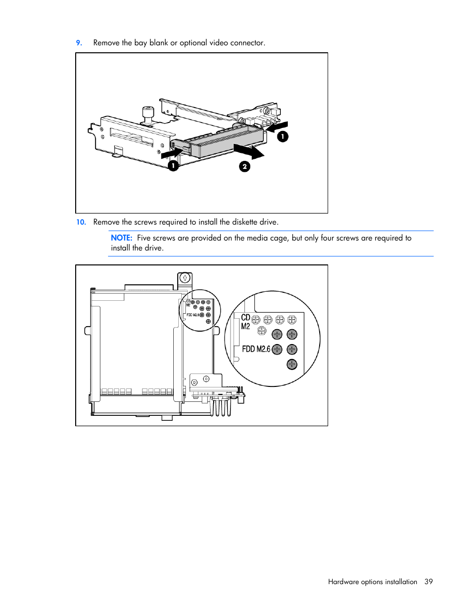 HP ProLiant DL320 G5 Server User Manual | Page 39 / 105