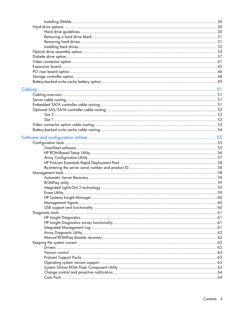 HP ProLiant DL320 G5 Server User Manual | Page 4 / 105