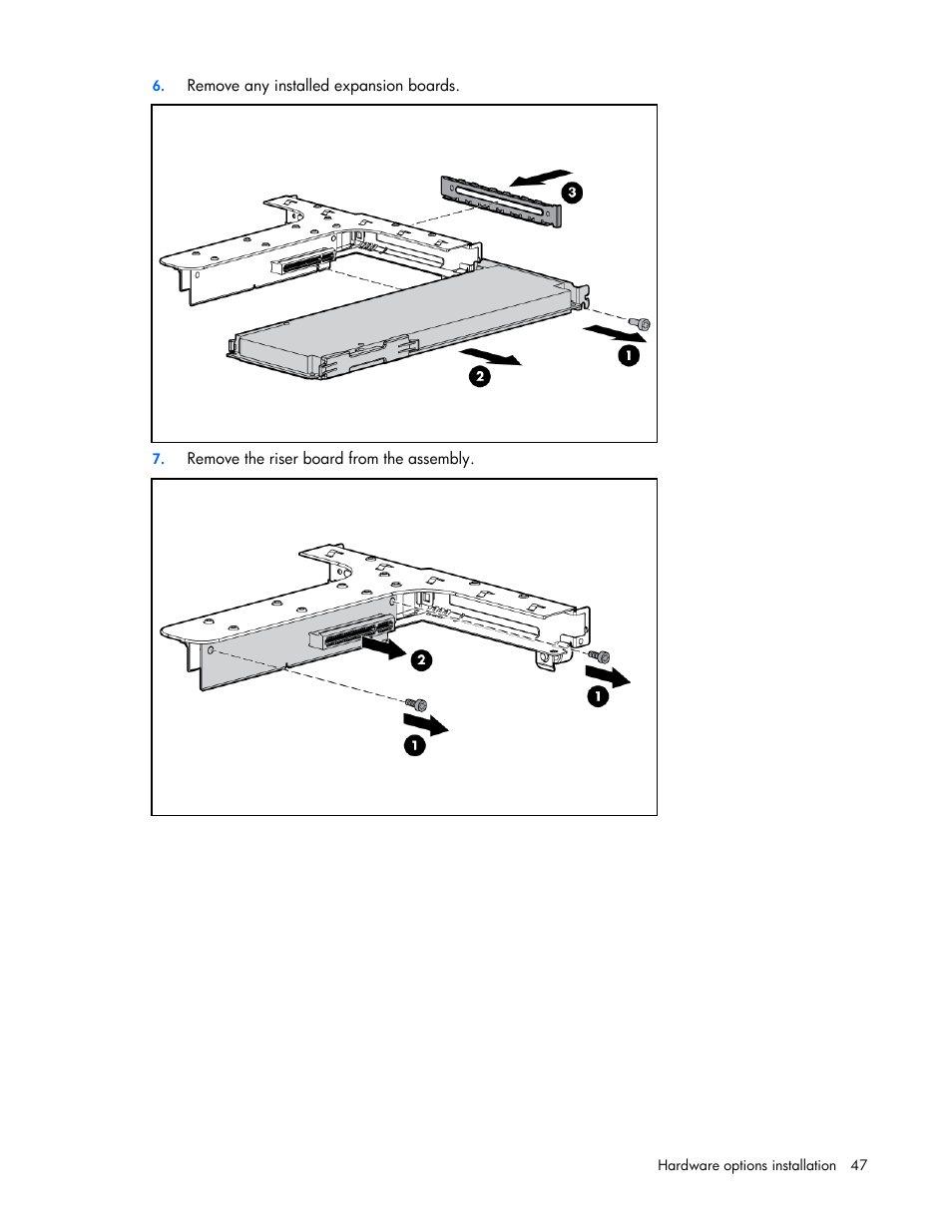 HP ProLiant DL320 G5 Server User Manual | Page 47 / 105