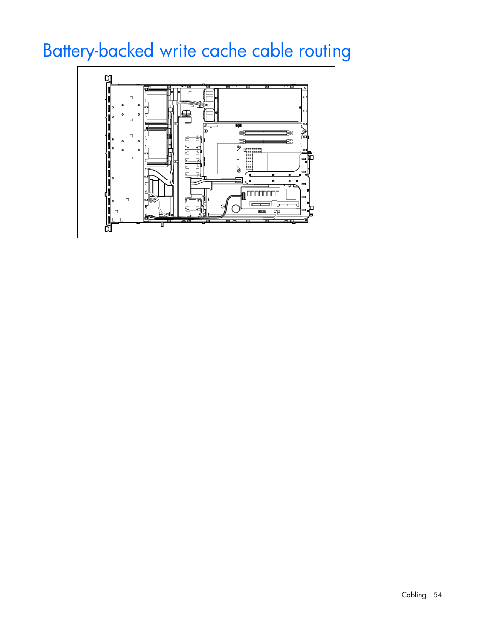 Battery-backed write cache cable routing | HP ProLiant DL320 G5 Server User Manual | Page 54 / 105