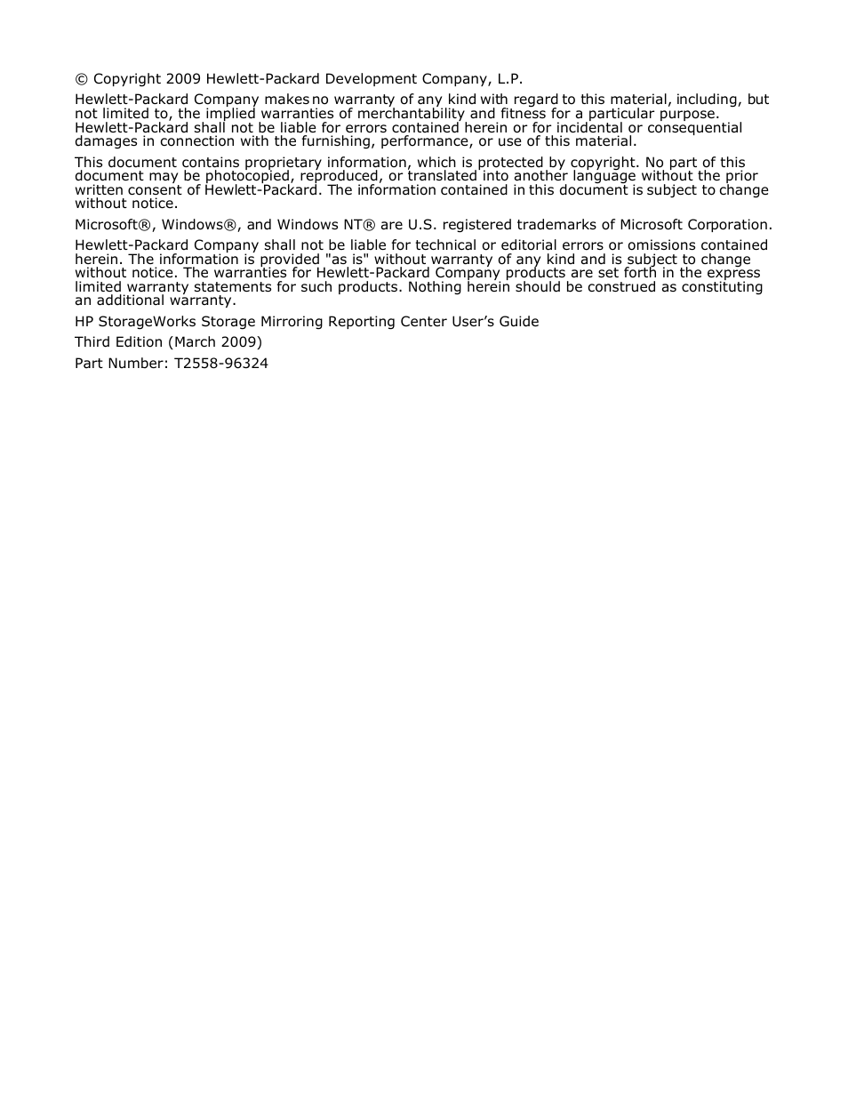 HP Storage Mirroring Software User Manual | Page 2 / 63