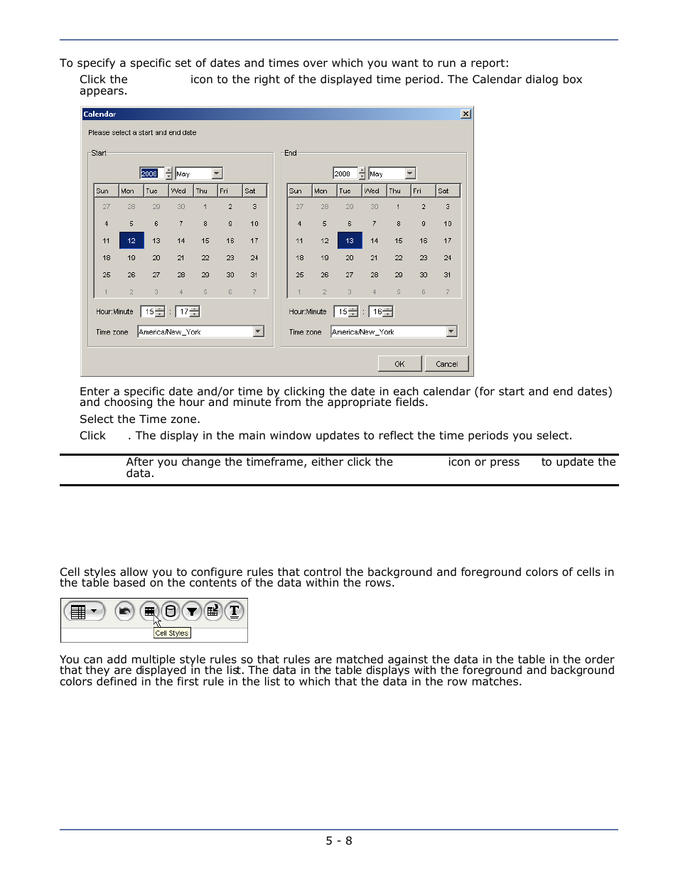 Customizing report appearance parameters, Cell styles, Customizing report appearance parameters -8 | Cell styles -8 | HP Storage Mirroring Software User Manual | Page 27 / 63