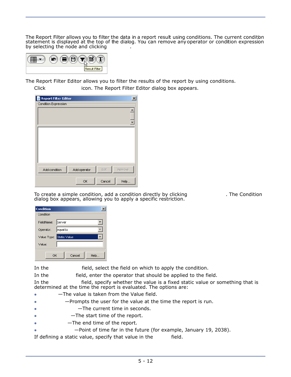Report filter, Report filter -12 | HP Storage Mirroring Software User Manual | Page 31 / 63