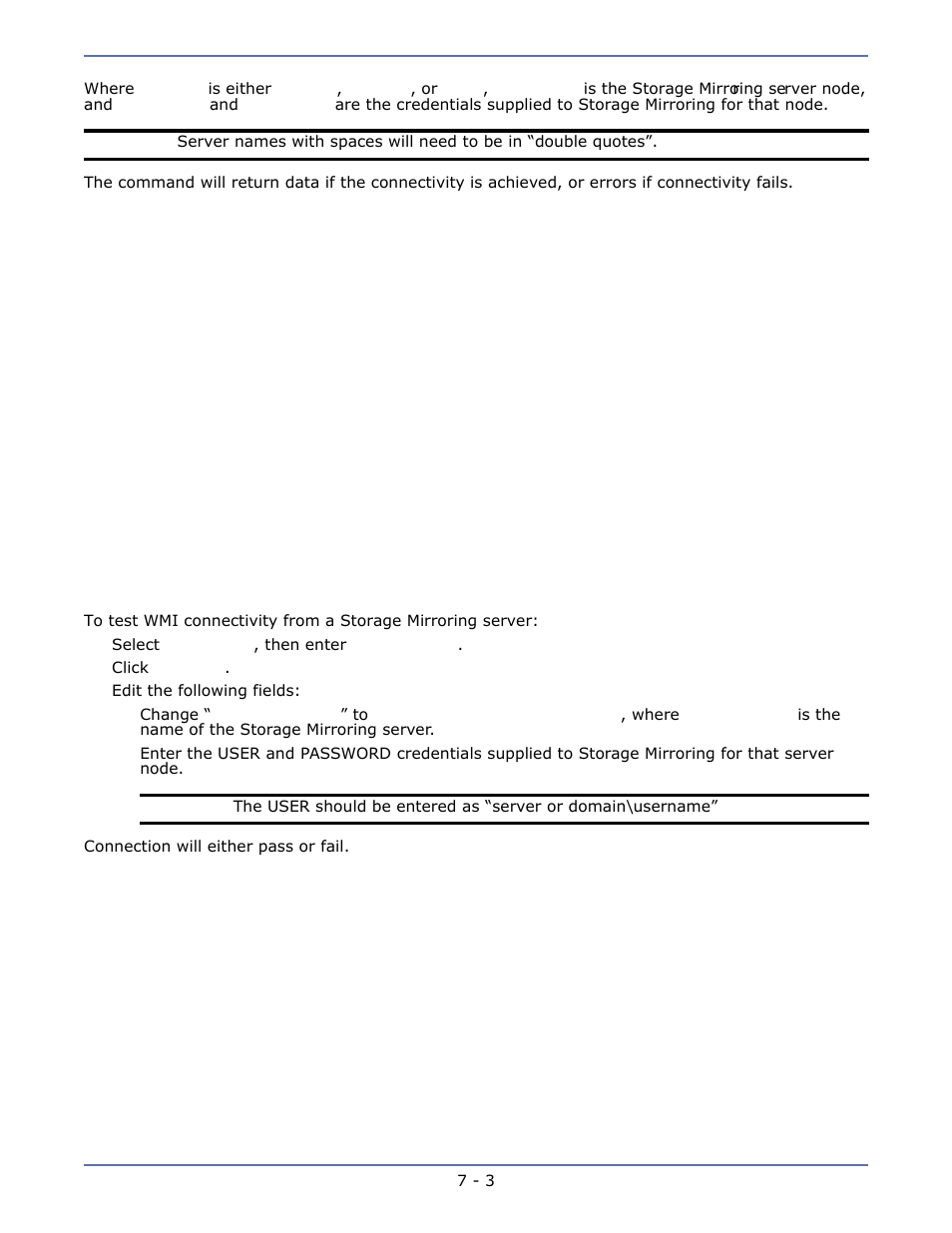 Sample, Sample output, Verifying wmi connectivity | Sample -3, Sample output -3, Verifying wmi connectivity -3 | HP Storage Mirroring Software User Manual | Page 63 / 63