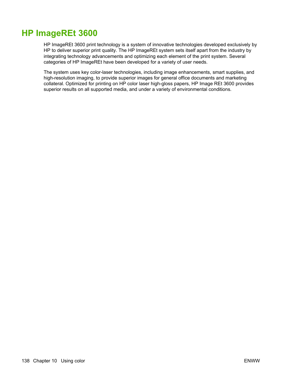 Hp imageret 3600 | HP Color LaserJet CM4730 Multifunction Printer series User Manual | Page 154 / 370