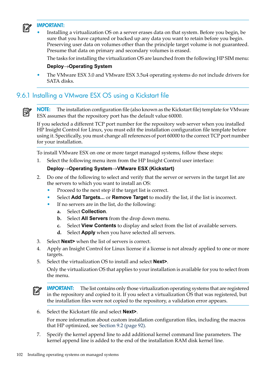 HP Insight Control Software for Linux User Manual | Page 102 / 288