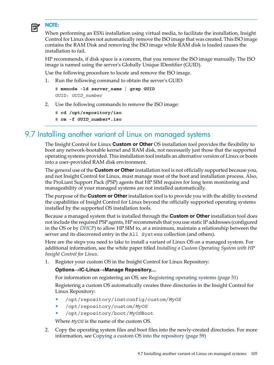 HP Insight Control Software for Linux User Manual | Page 105 / 288