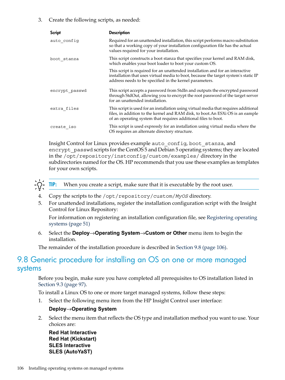 HP Insight Control Software for Linux User Manual | Page 106 / 288