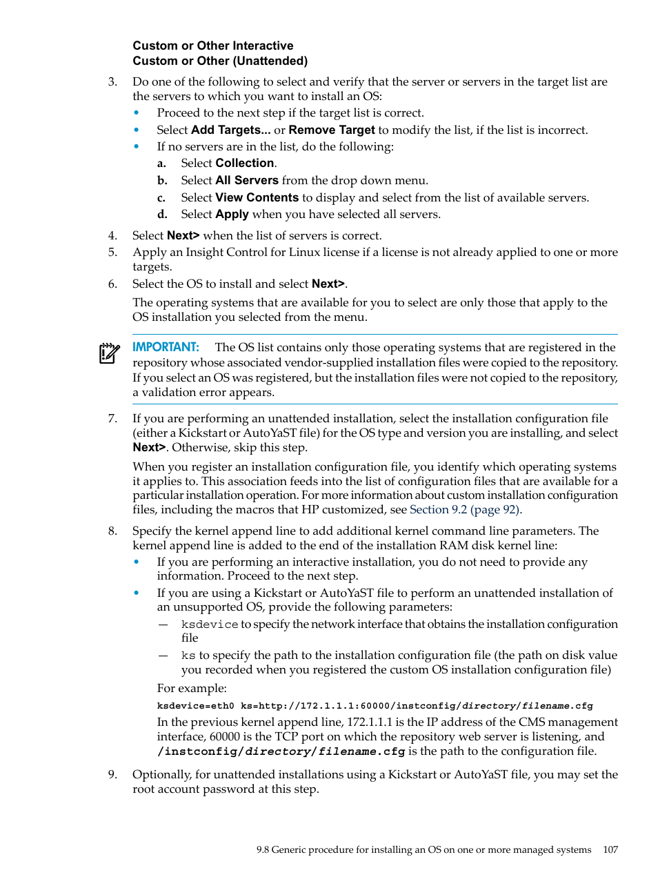 HP Insight Control Software for Linux User Manual | Page 107 / 288