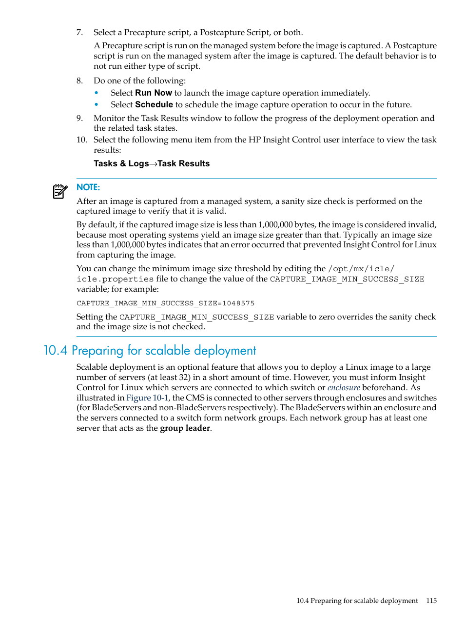 4 preparing for scalable deployment | HP Insight Control Software for Linux User Manual | Page 115 / 288