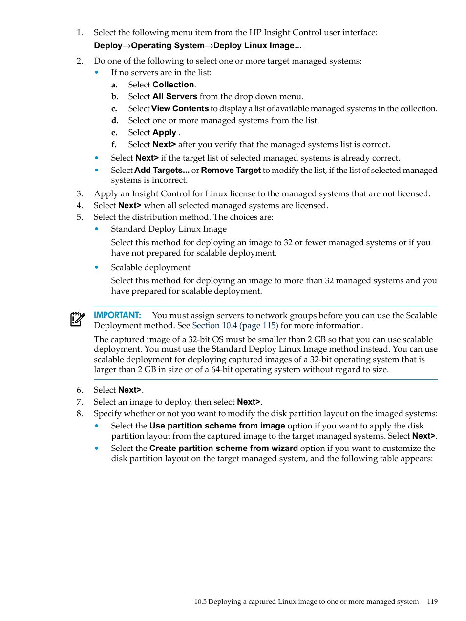 HP Insight Control Software for Linux User Manual | Page 119 / 288