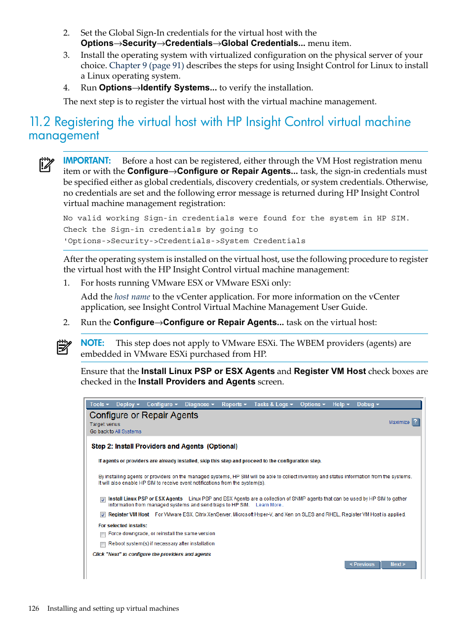 HP Insight Control Software for Linux User Manual | Page 126 / 288