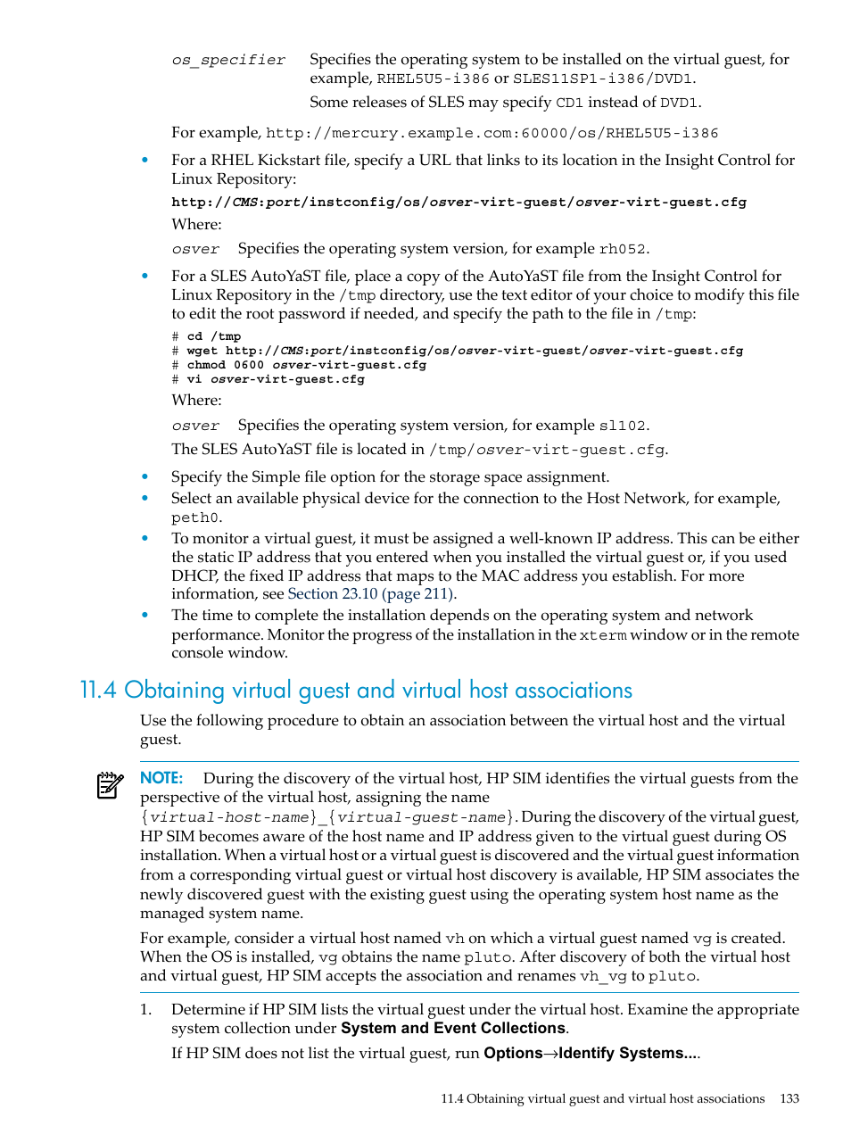 HP Insight Control Software for Linux User Manual | Page 133 / 288