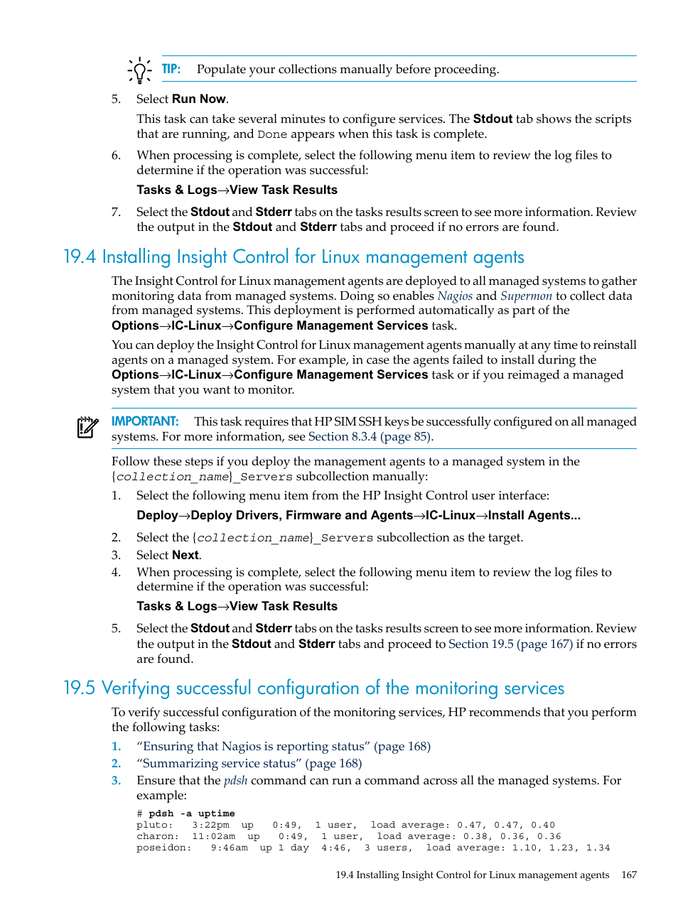 HP Insight Control Software for Linux User Manual | Page 167 / 288