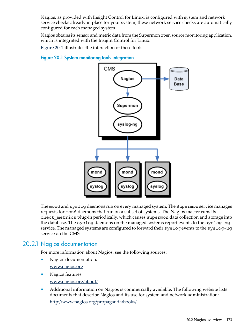 1 nagios documentation | HP Insight Control Software for Linux User Manual | Page 173 / 288