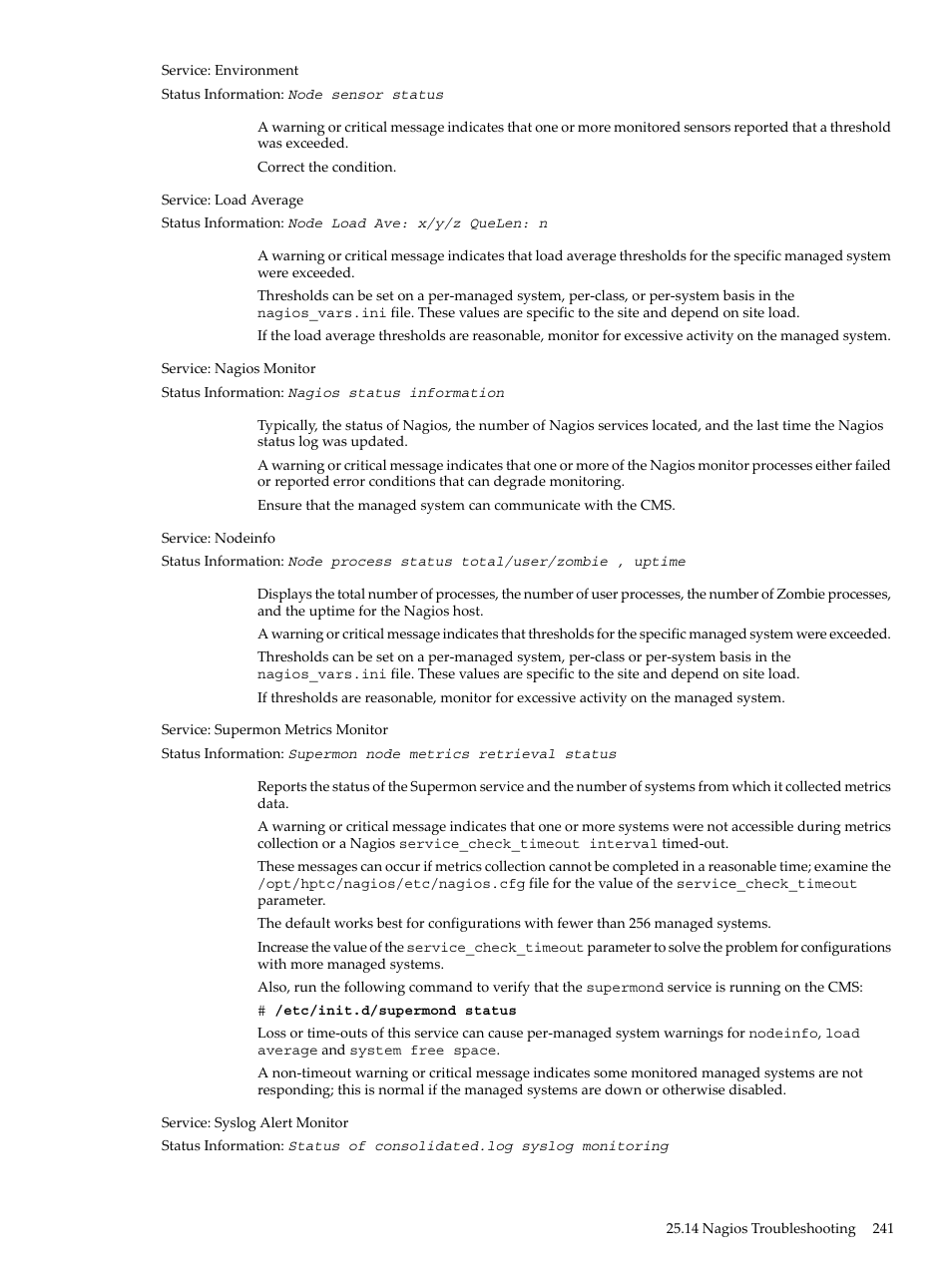 HP Insight Control Software for Linux User Manual | Page 241 / 288