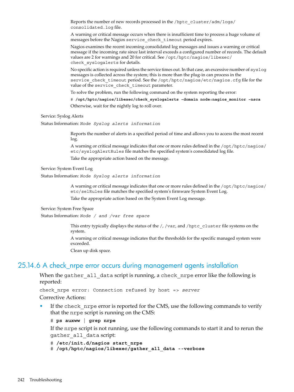 HP Insight Control Software for Linux User Manual | Page 242 / 288